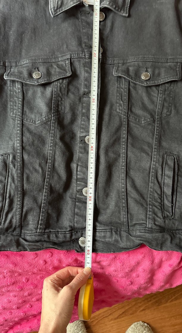 Siyah Düğmeli Kadın Denim Ceket - Görsel 5