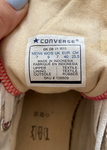 40 Beden pembe Renk Converse Kadın Pembe Spor Ayakkabı