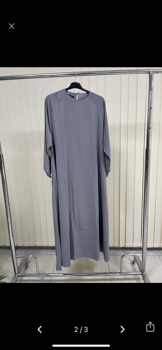 Gri Uzun Salaş Kadın Elbise lemayeoffical - Görsel 2