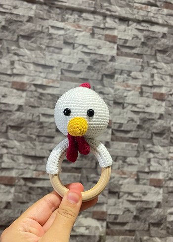 Pastel Gri Tavşan Diş Kaşıyıcı Oyuncak - Görsel 3