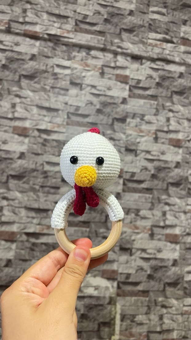 Pastel Gri Tavşan Diş Kaşıyıcı Oyuncak - Görsel 3