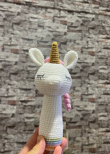 Pastel Renkli Unicorn Amigurimi Oyuncak - Görsel 2