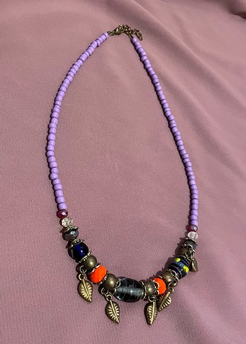 Renkli Boncuklu Bohem Kısa Kolye - Görsel 11