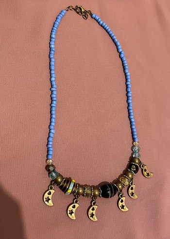 Renkli Boncuklu Bohem Kısa Kolye - Görsel 3