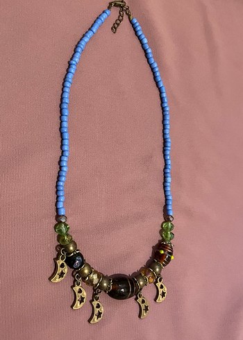 Renkli Boncuklu Bohem Kısa Kolye - Görsel 6