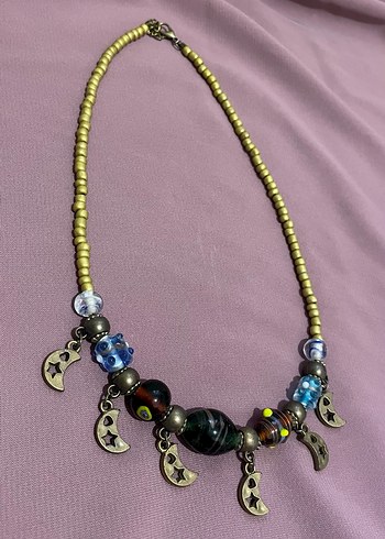 Renkli Boncuklu Bohem Kısa Kolye - Görsel 8