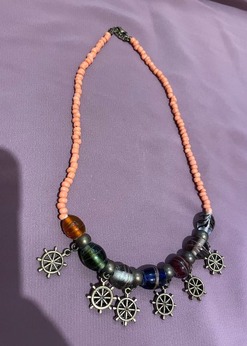 Renkli Boncuklu Bohem Kısa Kolye - Görsel 5