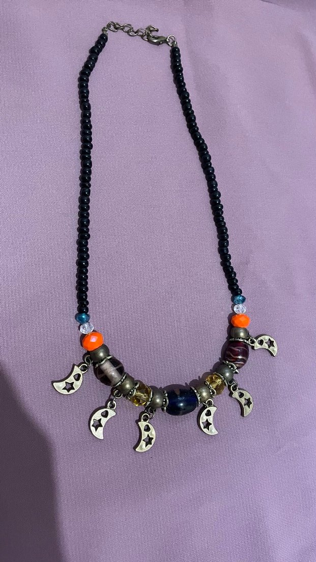 Renkli Boncuklu Bohem Kısa Kolye - Görsel 4