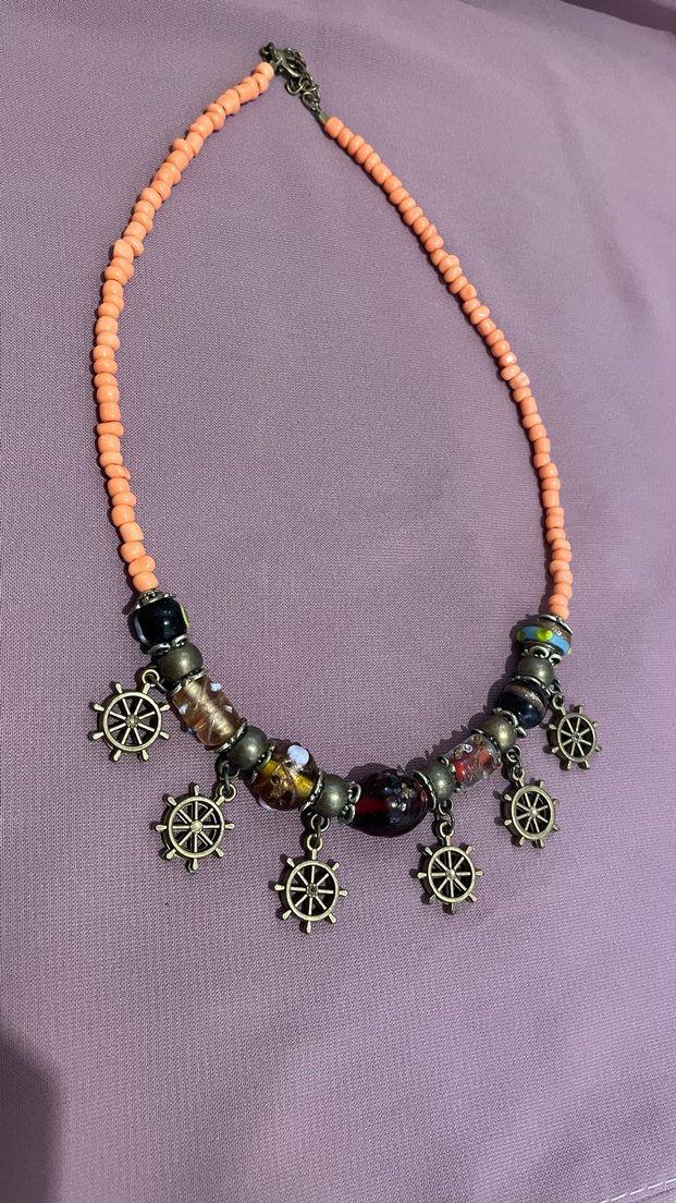 Renkli Boncuklu Bohem Kısa Kolye - Görsel 2