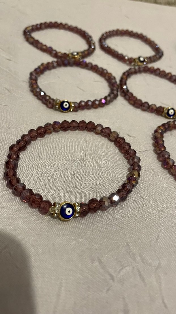 Siyah Boncuklu Nazar Boncuğu Bileklik - Görsel 2