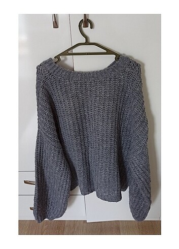 LC Waikiki Oversize kadın gri kazak