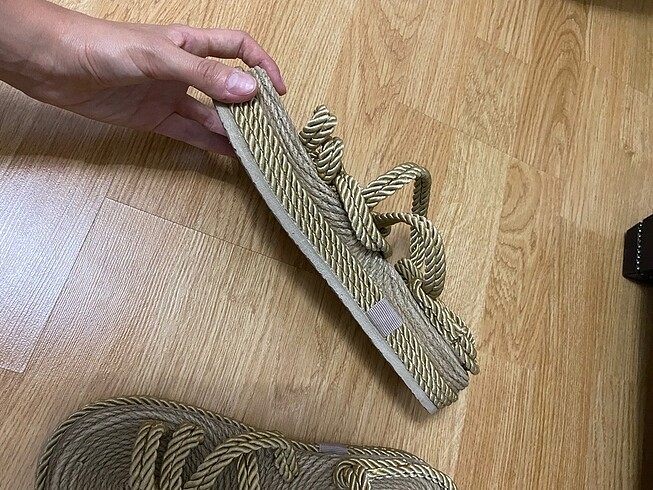 40 Beden Hasır sandalet terlik