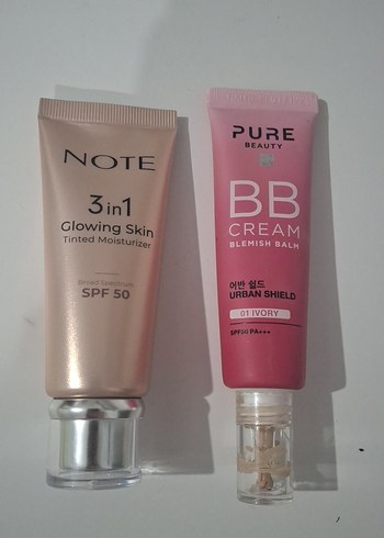 Note 3in1 Glowing Skin BB Krem SPF50 & Pure Beuty Bb cream