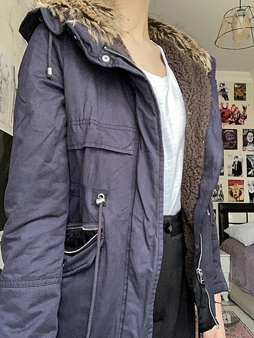 Bershka Lacivert Mont