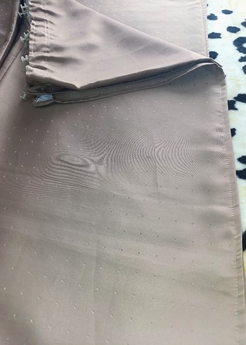 VİNTAGE SATEN DÜZ FON PERDE×2 - Görsel 5