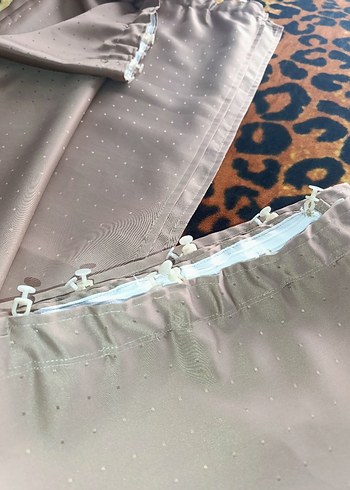 VİNTAGE SATEN DÜZ FON PERDE×2 - Görsel 3