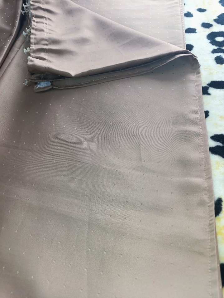 VİNTAGE SATEN DÜZ FON PERDE×2 - Görsel 5