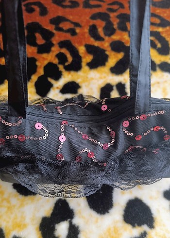 MARLUX Siyah Dantel Fırfırlı Gotik Kadın şemsiye - Görsel 14