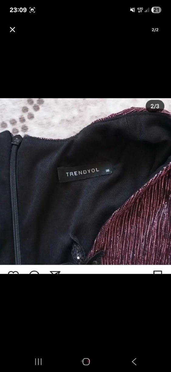 Mor Uzun Bağcıklı Bohem Elbise - Görsel 2