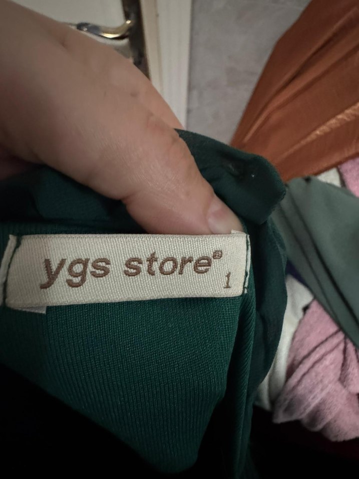 Yeşil Pileli Uzun Bohem Elbise - Görsel 3