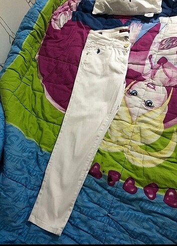 U.s polo beyaz yazlık pantolon 