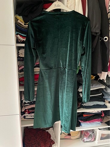 Diğer Kruvaze kadife mini elbise