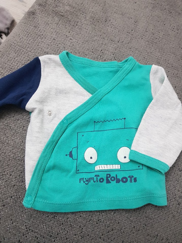 Mavi Baskılı Bebek Erkek Uzun Kollu Üst - Görsel 2