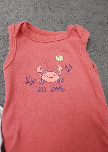 Renkli Baskılı Kız Bebek Kolsuz Body - Görsel 2