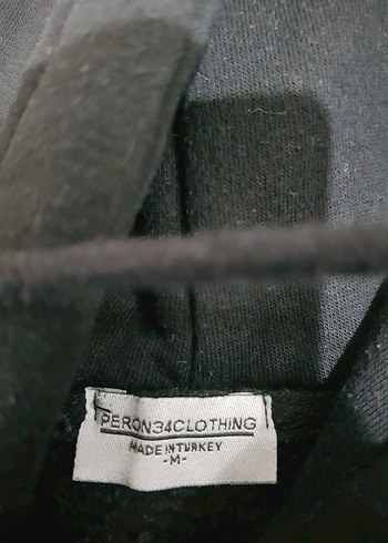 Siyah Kapüşonlu erkek Sweatshirt - Görsel 3