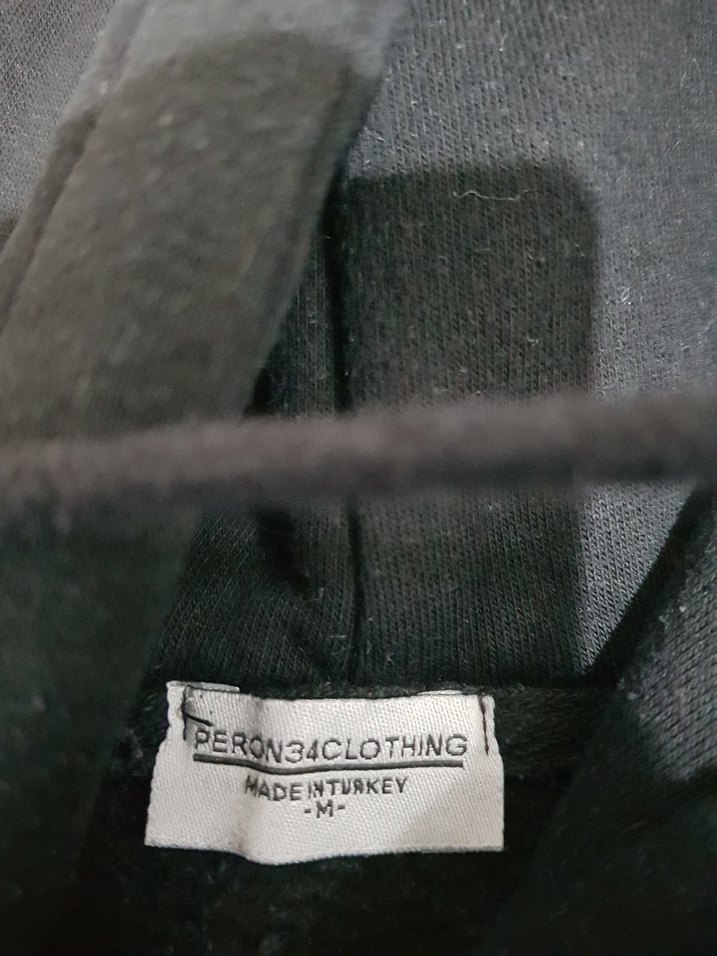 Siyah Kapüşonlu erkek Sweatshirt - Görsel 3