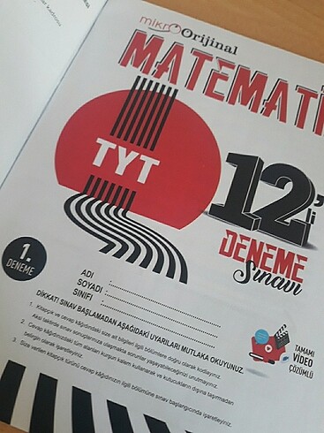  Mikro orijinal tyt matematik denemesi 