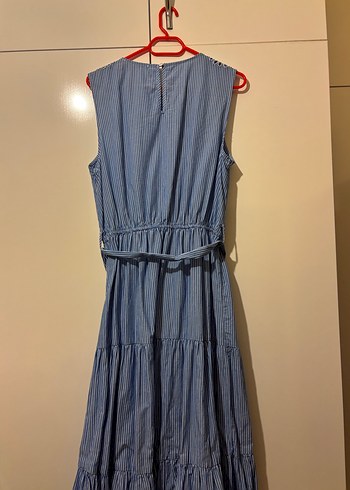 Nakışlı Mavi Kot Kemerli Uzun Elbise
El emeği koleksiyonu - Görsel 2