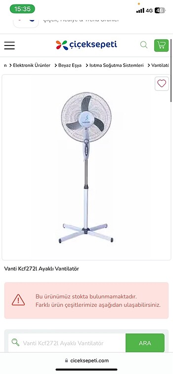 Vanti KCF272L 50W Plastik Ayaklı Vantilatör