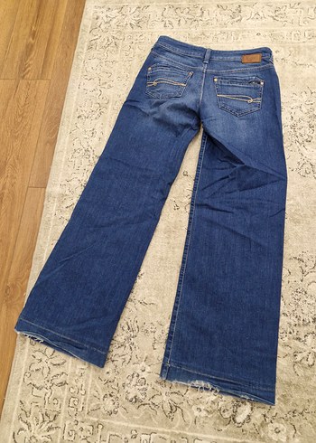 Kadın Lacivert Bol Kesim delidolu model 27 bedenDenim Pantolon - Görsel 4