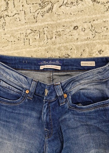 Kadın Lacivert Bol Kesim delidolu model 27 bedenDenim Pantolon - Görsel 3