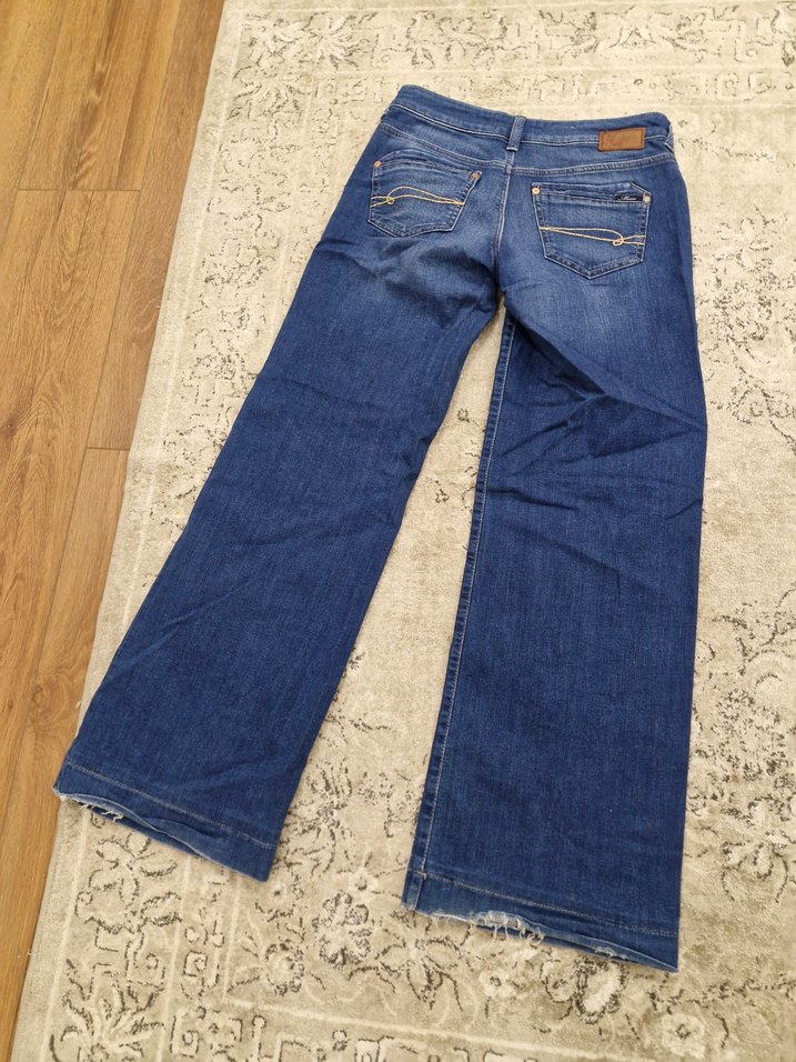 Kadın Lacivert Bol Kesim delidolu model 27 bedenDenim Pantolon - Görsel 4