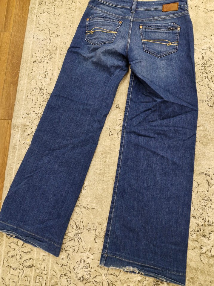 Kadın Lacivert Bol Kesim delidolu model 27 bedenDenim Pantolon - Görsel 5