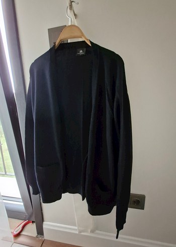 Siyah erkek düğmeli Hırka - Görsel 5