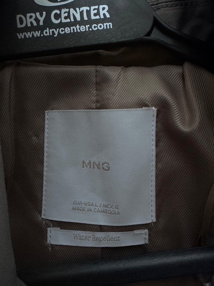 Bej Uzun Kadın Trençkot Düğmeli - Görsel 3