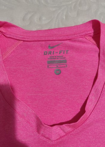 Pembe V Yaka Kısa Kollu Hamile Tişört - Görsel 3