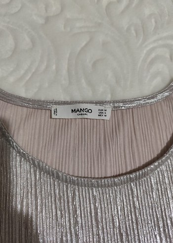 bayan Gri Keten Piliseli Elbise - Görsel 4