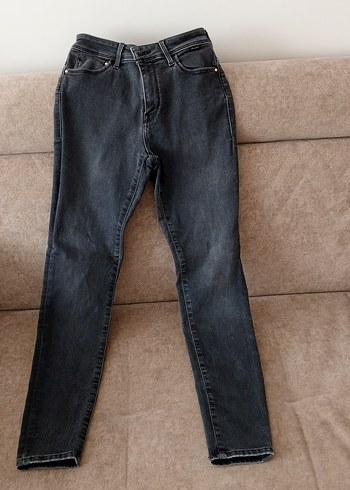 Kadın Siyah Slim Fit Normal Boy Kot Pantolon