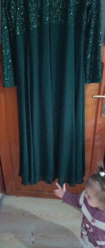 Gupur payetli kalem abiye - Görsel 7