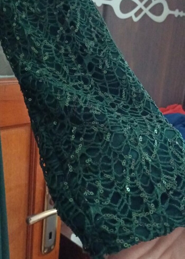 Gupur payetli kalem abiye - Görsel 3