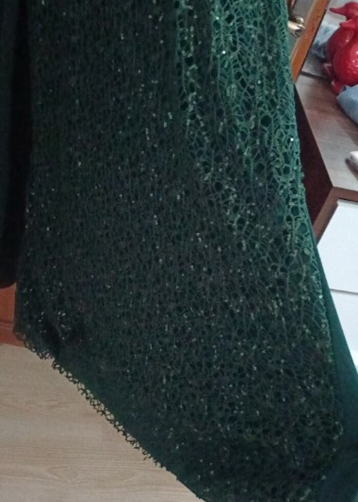 Gupur payetli kalem abiye - Görsel 4