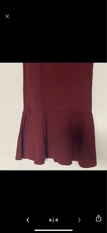 40 Beden bordo Renk Bordo midi boy elbise