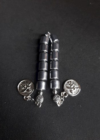  Beden Gümüş Renk Hematit Taşı Gotik Tesbih