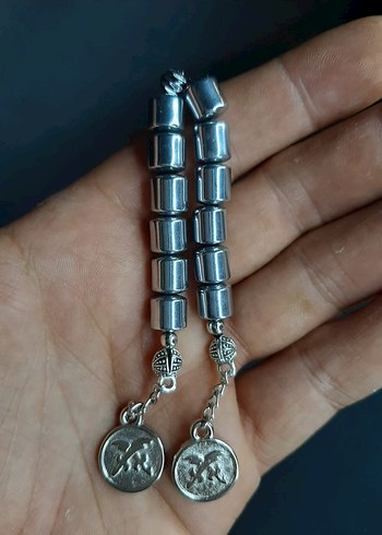  Gümüş Renk Hematit Taşı Gotik Tesbih