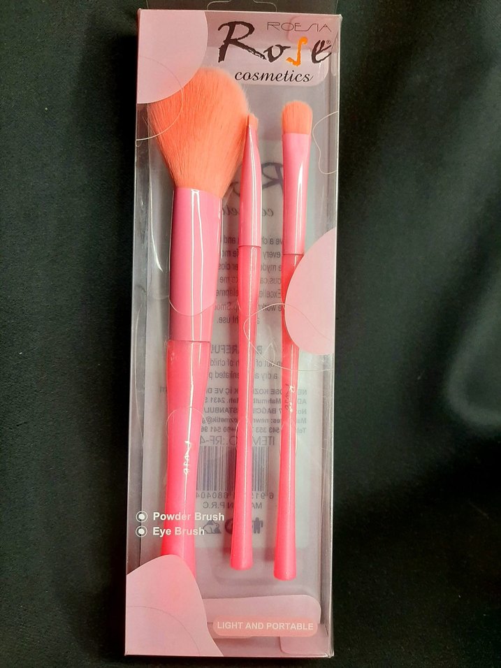 Pastel Pembe Makyaj Fırça Seti - Görsel 3