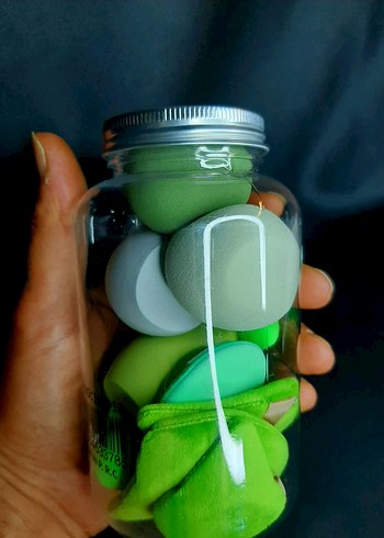 Renkli Makyaj Süngeri Seti Kavanozda - Görsel 2